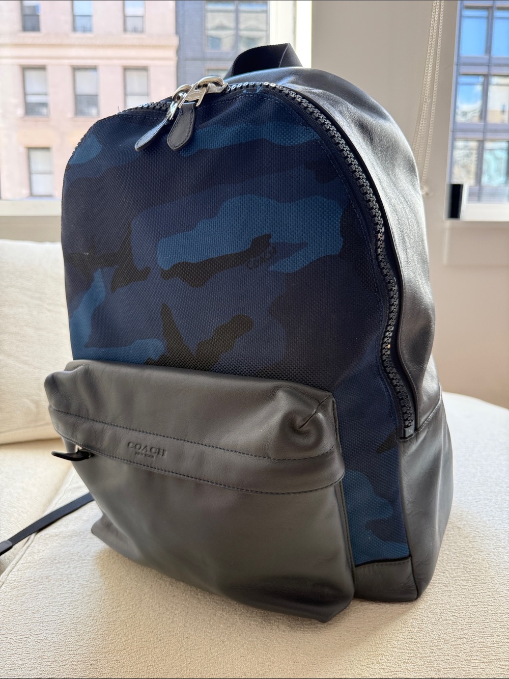 Coach Men's Navy and Black Camo Backpack - Picture 2 of 5